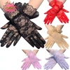 Găng tay ren ngắn cổ điển nữ, Derby Tea Party, cưới, hoa lạ mắt