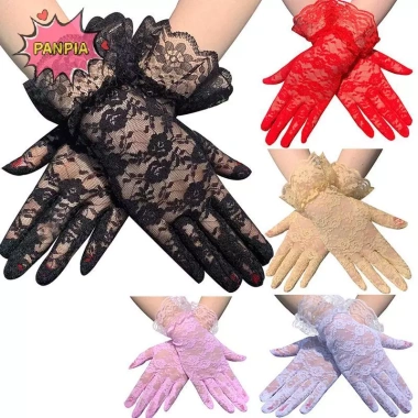 Găng tay ren ngắn cổ điển nữ, Derby Tea Party, cưới, hoa lạ mắt Găng tay ren ngắn cổ điển nữ, Derby Tea Party, cưới, hoa lạ mắt