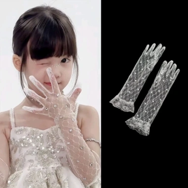 Găng tay ren thanh lịch cho bé gái 3-12 tuổi - Đồ tiệc công chúa, giá 46.540 VND