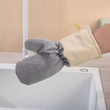 Găng tay rửa chén COFORDOS sợi bạc chống thấm nước, dày dặn, sạch bếp nhanh