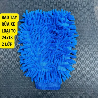 Găng tay rửa ô tô, xe máy microfiber mềm mịn Toppie - Tạo bọt, bộ dụng cụ 19.000₫