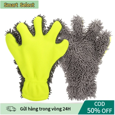 Găng tay rửa xe san hô cao cấp 5 ngón – mềm mại, thấm hút nhanh, chỉ 46.900₫