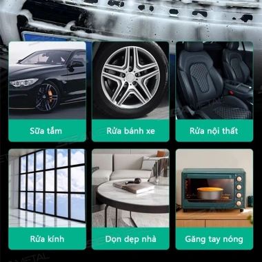 Găng tay rửa xe SEAMETAL đa năng 5-Finger, khăn khô, làm sạch ô tô giá 96.800 5