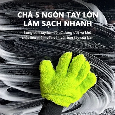 Găng tay rửa xe SEAMETAL đa năng 5 Finger Khăn khô sạch bóng phụ kiện làm sạch ô tô 3 Găng tay rửa xe SEAMETAL đa năng 5 Finger Khăn khô sạch bóng phụ kiện làm sạch ô tô 3