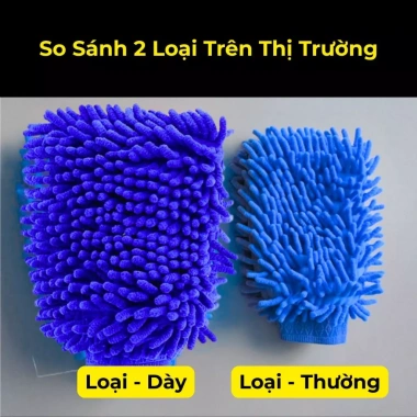 Găng Tay San Hô Rửa Xe Microfiber Siêu Mềm Mịn, Dày Dặn, Tiện Dụng - 29.000 VND