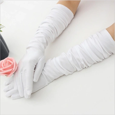 Găng Tay Satin Dài Nhiều Màu Cô Dâu & Tiệc Đêm – Thời Trang Sang Trọng
