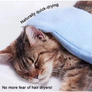 Găng tay tắm mèo chó vải coral fleece siêu mềm – Massage, lau khô nhanh, giảm rụng lông