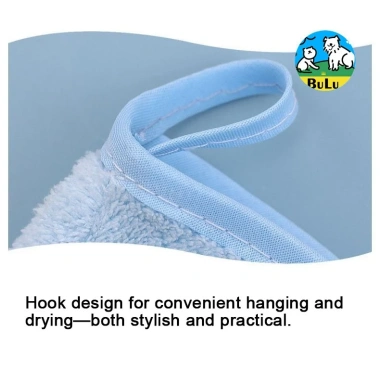 Găng tay tắm mèo chó vải coral fleece siêu mềm – Massage, lau khô nhanh, giảm rụng lông