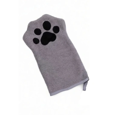 Găng tay tắm mèo chó vải coral fleece siêu mềm – Massage, lau khô nhanh, giảm rụng lông