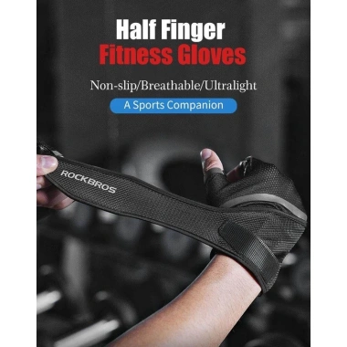 Găng Tay Thể Thao Hở Ngón ROCKBORS Chống Trượt Bảo Vệ Thoải Mái Giá 305.874 VND 9
