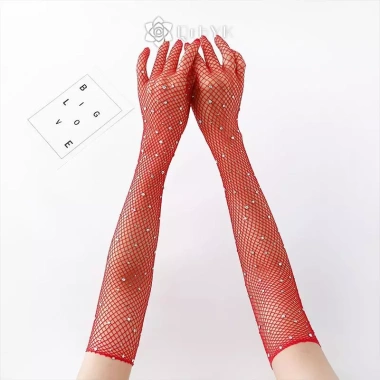 Găng tay thời trang nữ lưới đàn hồi, đá lấp lánh - Giá ưu đãi 58,536₫ 9
