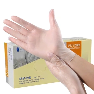 Găng tay trong suốt Vinyl PVC không bột, dai dẻo 100 chiếc - Dành cho Spa Thẩm mỹ, giảm giá 65.000đ 5