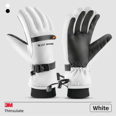 Găng tay trượt tuyết WEST BIKING Cotton 3M, chống thấm 2 lớp, giữ ấm -40°C, cảm ứng, cho mùa đông