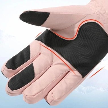 Găng Tay Tuyết Da PU Chống Gió, Thấm Nước, Đi Mưa, Lót Lông Cừu Siêu Ấm 167.800₫ 4