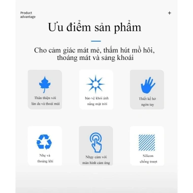Găng tay vải OSIDEN chống nắng, xỏ ngón, chống trượt, thoáng khí - 94.000₫