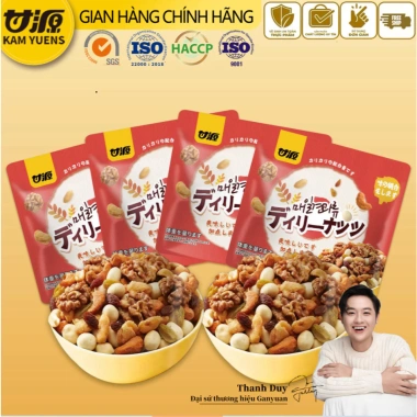 Ganyuan Đồ ăn vặt hạt điều, óc chó, nho khô, đậu phộng - Gói 14-26, giảm 67.500 VND