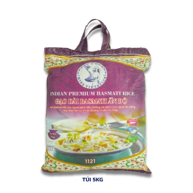 Gạo Basmati 5kg Ấn Độ – Giảm cân, hỗ trợ tiểu đường, thay cơm trắng, giá chỉ 325k