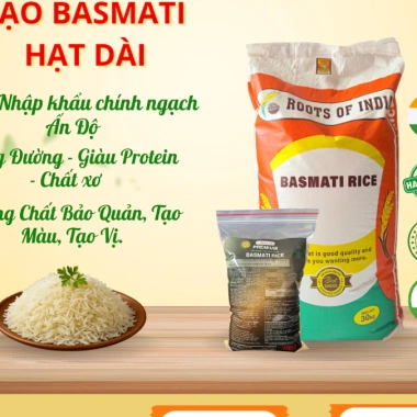Gạo Hạt Dài Basmati Cho Người Ăn Kiêng, Tiểu Đường - Giảm Giá 129,360₫