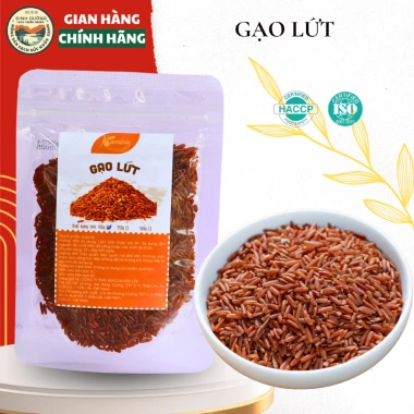 Gạo lứt nguyên cám dẻo mềm thơm tự nhiên - Túi zip tiện lợi, giá chỉ 34.000 VND