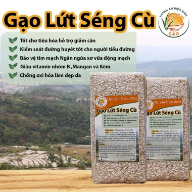 Gạo Lứt Séng Cù Dài Điện Biên 1Kg - Hút Chân Không, Giảm 45.000₫, Thơm Ngon