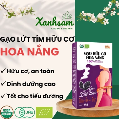 Gạo Lứt Tím Hữu Cơ 1kg HOA NẮNG - USDA JAS EU - XanhSam Natural Organic, Giá 118.750đ