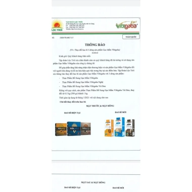 Gạo mầm nghệ Vibigaba 1kg hạt ngọc trời – Giá 84.999, giàu dinh dưỡng, tăng đề kháng