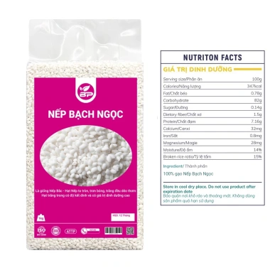 Gạo Nếp Bạch Ngọc 1kg - Hàng date mới, thơm ngon chuẩn vị nguyên bản, chỉ 38.000₫ 2
