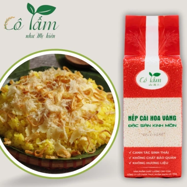 Gạo Nếp Cái Hoa Vàng Đặc Sản Kinh Môn Hải Dương 2kg - Hữu Cơ, Dẻo Ngon, Thơm, Giá chỉ 56.000