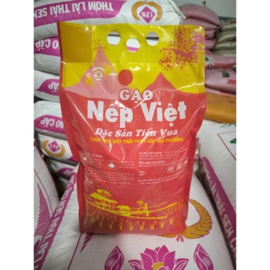 Gạo Nếp Cái Hoa Vàng Dẻo Thơm Bao Đỏ 5kg - Giá Khuyến Mãi 220.000đ (Giá gốc 286.000đ)