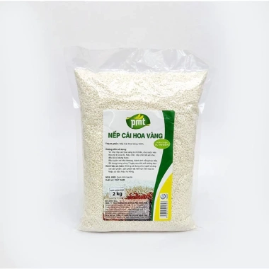 Gạo Nếp Cái Hoa Vàng Phú Minh Tâm 1kg - Hạt to tròn dẻo thơm ngon, giá 45.900₫