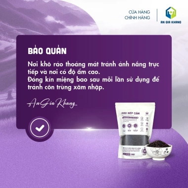Gạo Nếp Cẩm AGKF An Gia Khang Dẻo Thơm 400g-1kg-2kg Giá ưu đãi 23,999 VND 5