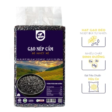 Gạo Nếp Cẩm Bổ Huyết Thượng Hạng 1kg - Giảm Giá Đặc Biệt 60k, Dinh Dưỡng Tăng Máu