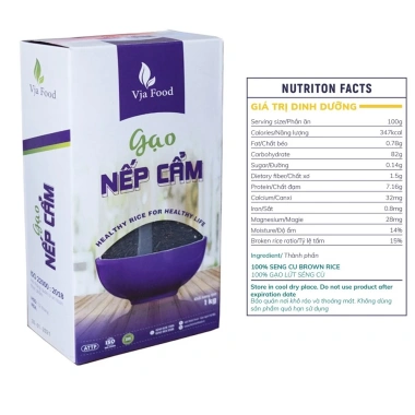 Gạo nếp cẩm Việt Nhật thượng hạng 1kg - Giá sỉ 50.000đ, mới, chất lượng cao 3
