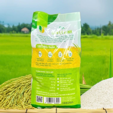 Gạo Nếp Nam Lá Xanh 100% Dẻo Thơm - Nấu Xôi, Chè, Bánh Chưng, Bánh Tét, Giá 37.000₫