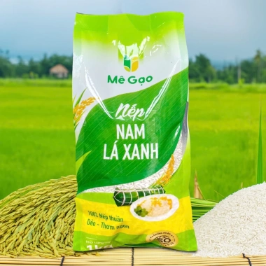 Gạo Nếp Nam Lá Xanh 100% Dẻo Thơm - Nấu Xôi, Chè, Bánh Chưng, Bánh Tét, Giá 37.000₫
