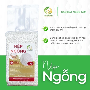 Gạo Nếp Ngỗng Thơm Ngon Cao Cấp - Gạo Hạt Ngọc Tâm, Giá 33.000đ, Giảm Đặc Biệt