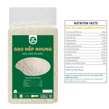 Gạo Nếp Nhung 1kg Đặc Sản Hà Bắc - Hương Vị Thơm Ngon, Giá Khuyến Mãi 45.000đ 2