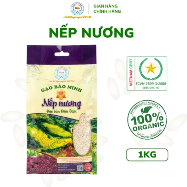 Gạo Nếp Nương Bảo Minh 1kg Đặc Sản Điện Biên – Thơm Ngon, Dẻo, Quà Tặng Tự Nhiên, Giá 72.000₫ Gạo Nếp Nương Bảo Minh 1kg Đặc Sản Điện Biên – Thơm Ngon, Dẻo, Quà Tặng Tự Nhiên, Giá 72.000₫