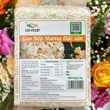 Gạo Nếp Nướng Đặc Sản 1kg OG FOOD - Xanhsam Natural Organic - Giá chỉ 87.500 VND