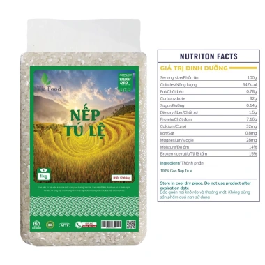 Gạo nếp nương Tú lệ VJA hảo hạng 1kg – Giá sỉ, date mới, bao bì mới, giảm còn 55.000₫