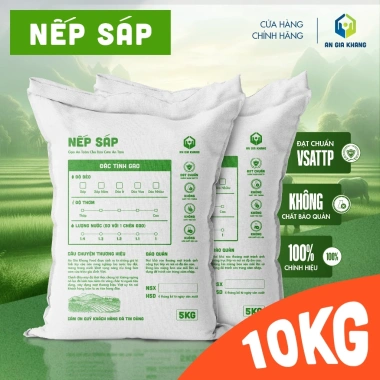 Gạo Nếp Sáp 10KG AGKF An Gia Khang - Thơm Ngon Dẻo Mềm, giảm còn 232.999 VND
