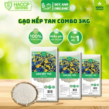 Gạo Nếp Tan Điện Biên 3kg Combo - Giá ưu đãi 132.000đ, thơm ngon, chất lượng cao