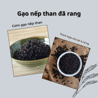 Gạo nếp than rang sẵn Dogiafarm- Dùng cho xôi, chè, sữa chua nếp cẩm, chỉ 71.000₫ 4