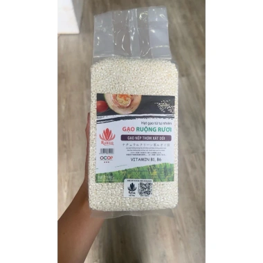 Gạo Nếp Thơm Xát Dối, Ruộng Rươi Rueco Xanh Sẫm - Organic, Giá 75k 5 Gạo Nếp Thơm Xát Dối, Ruộng Rươi Rueco Xanh Sẫm - Organic, Giá 75k 5