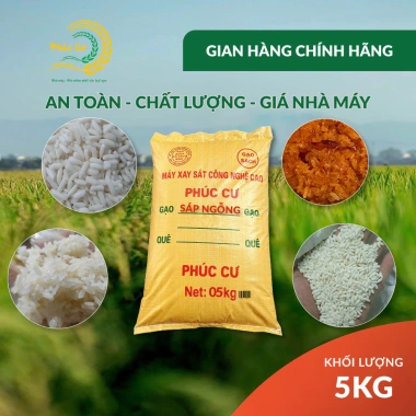 Gạo Phúc Cư 5kg Nếp Sáp Ngỗng Dẻo Thơm Tự Nhiên - Bánh Xôi, Nấu Chè, Giá 150k