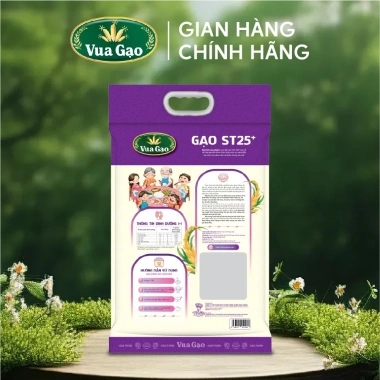Gạo ST25+ Lúa Mới Vua Gạo 5kg – Chính hãng, thơm ngon, dẻo nhiều, vị đậm đà, 169.000₫ 6