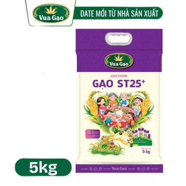 Gạo ST25+ Lúa Mới Vua Gạo 5kg – Chính hãng, thơm ngon, dẻo nhiều, vị đậm đà, 169.000₫ 8