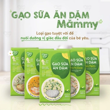 Gạo sữa ăn dặm Mămmy 6 tháng - Cháo mềm mịn, hỗ trợ tiêu hoá non nớt, giá 119k