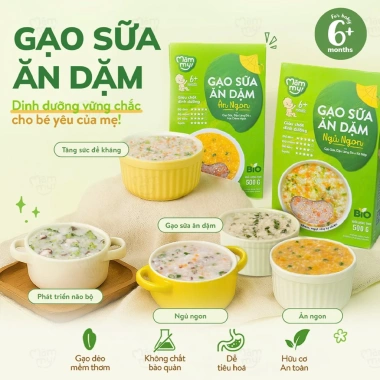 Gạo sữa ăn dặm Mămmy 6 tháng - Cháo mềm mịn, hỗ trợ tiêu hoá non nớt, giá 119k