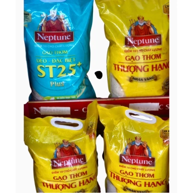 Gạo Thơm Dẻo 5kg Neptune Thượng Hạng - Giá Ưu Đãi 155.000, Chất Lượng Vượt Trội